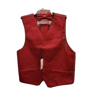 NEW Mens Dress Vest with Bow tie, NeckTie and Hanky Full 4pcs Set MSRP $48